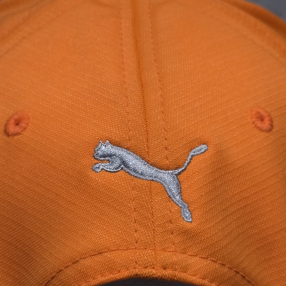 Puma P 110 Snapback Golf Hat in the color Vibrant Orange #022537-09 - Picture 5 of 10
